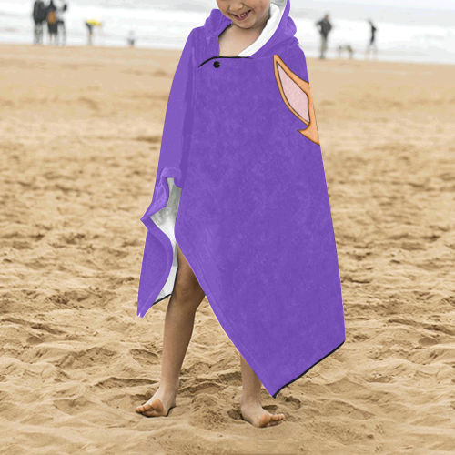 Foxy Roxy Purple Kids' Hooded Bath Towels