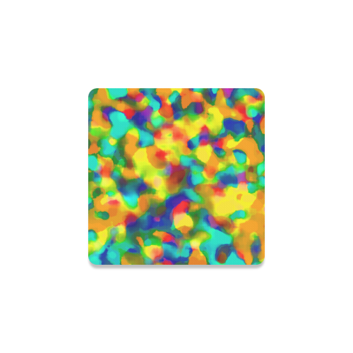 Colorful watercolors texture Square Coaster