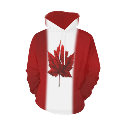 Canada Flag Souvenir Plus Size All Over Print Hoodie for Men/Large Size (USA Size) (Model H13)
