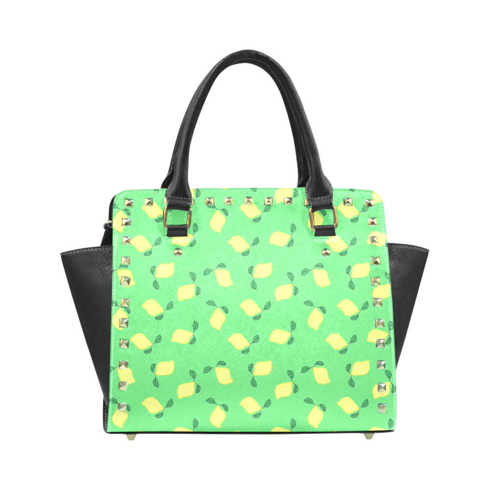 lemons green Rivet Shoulder Handbag (Model 1645)