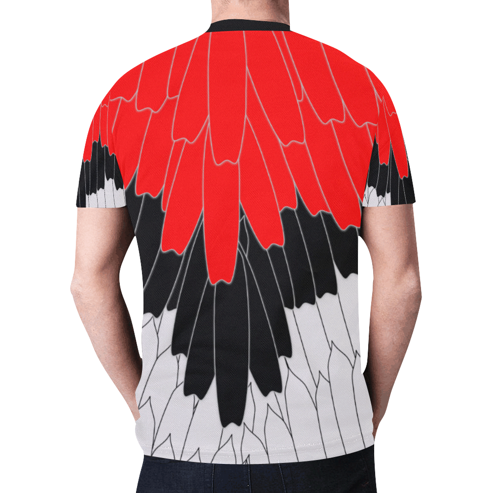 feathers New All Over Print T-shirt for Men (Model T45)