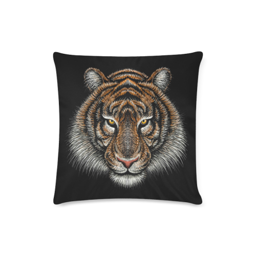 Tiger Custom Zippered Pillow Case 16"x16"(Twin Sides)