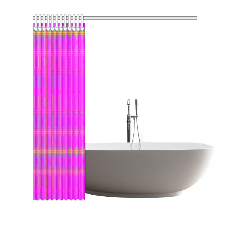 Pink golden multicolored multiple squares Shower Curtain 72"x72"