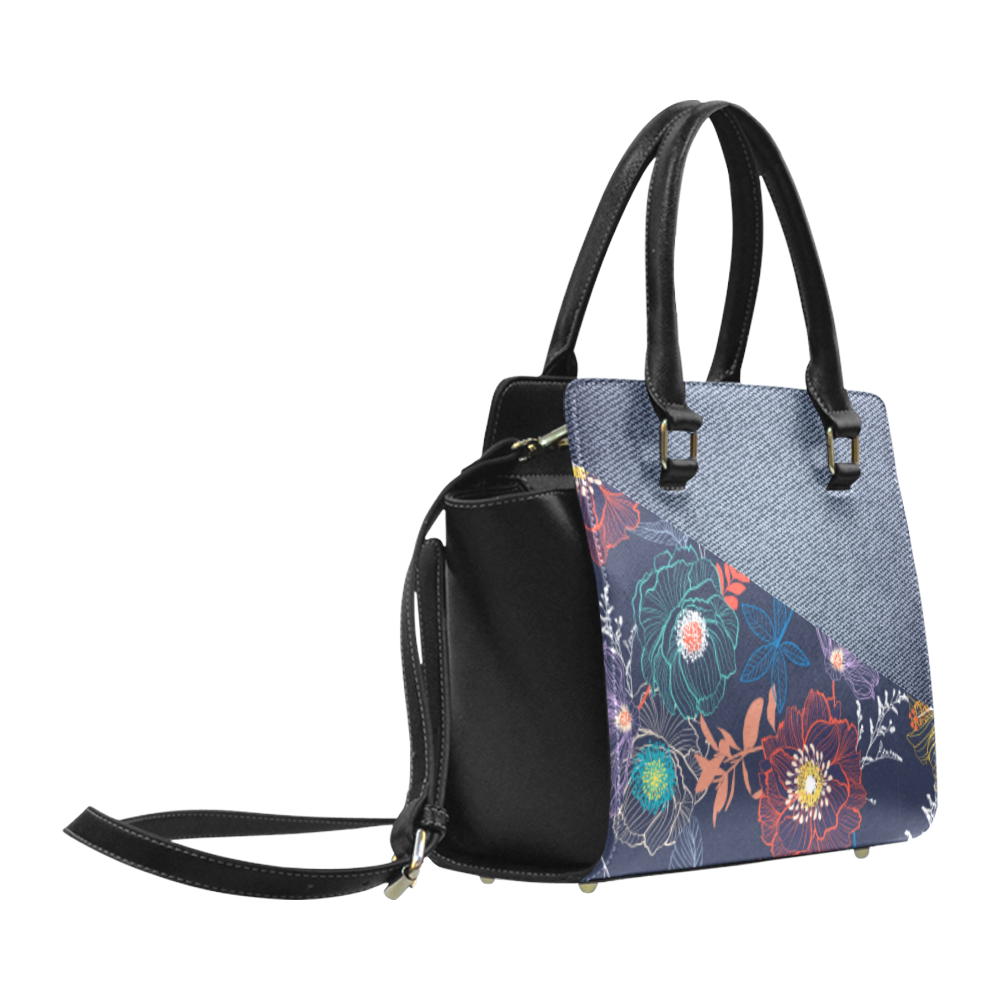 Flowers Classic Shoulder Bag Classic Shoulder Handbag (Model 1653)