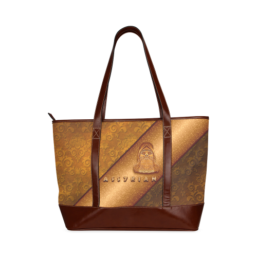 Lamassu Gold Tote Handbag (Model 1642)