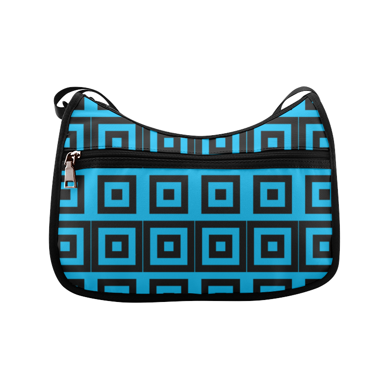 Blue-Black Pattern Crossbody Bags (Model 1616)