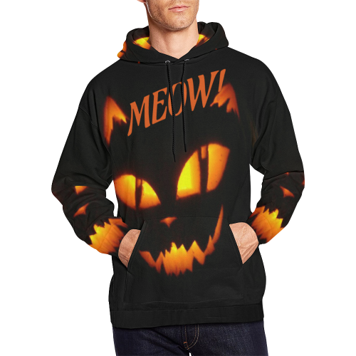 Cat-pumpkin-carving-halloween-pumpkin By Design By Me All Over Print Hoodie for Men/Large Size (USA Size) (Model H13)