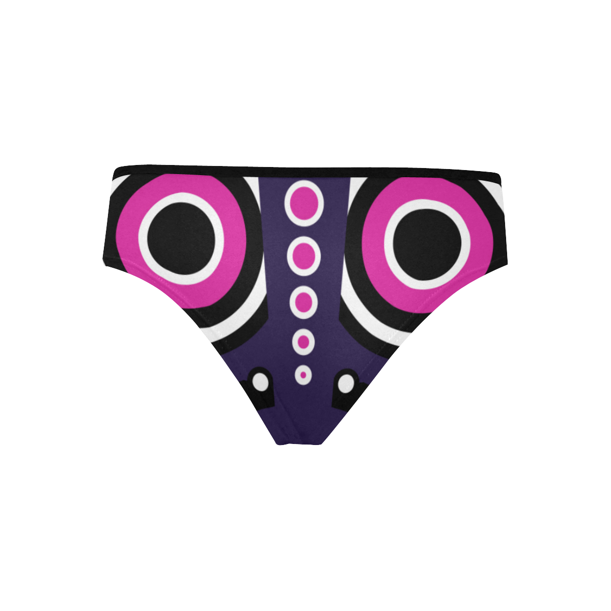 Pink Purple Tiki Tribal Women's Hipster Panties (Model L33)