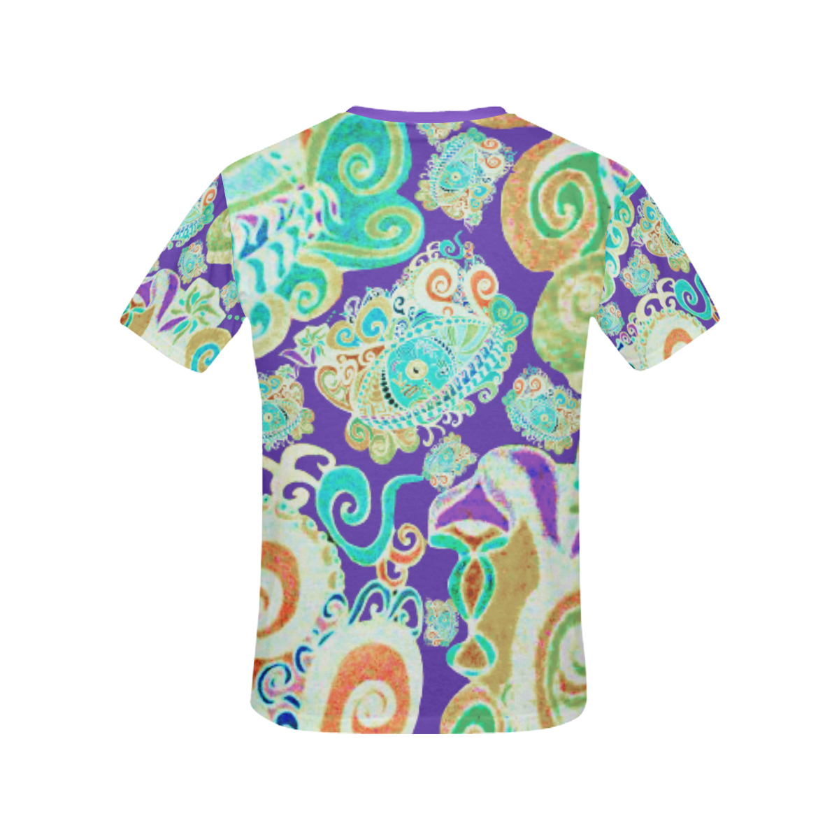Your Paisley Blue Eyes by Aleta All Over Print T-shirt for Women/Large Size (USA Size) (Model T40)