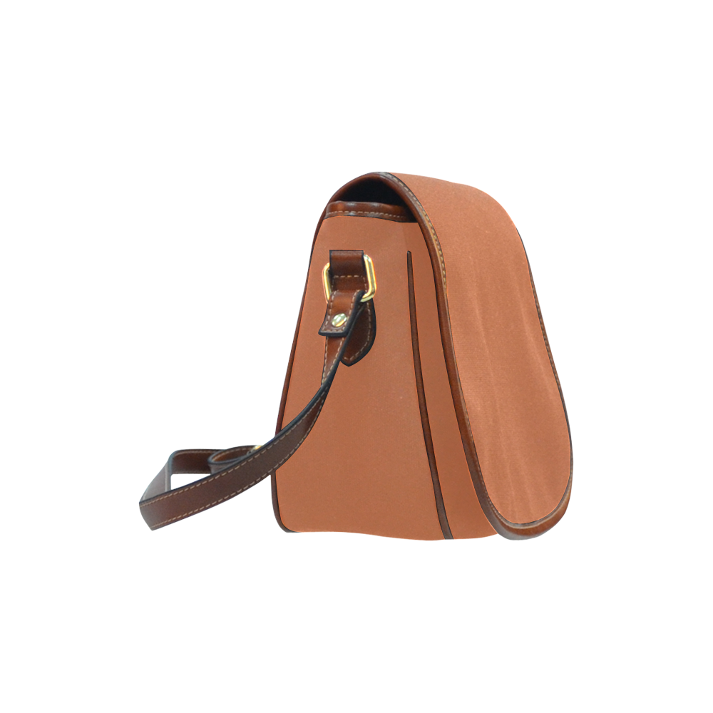 basic camel brown solid color Saddle Bag/Large (Model 1649)