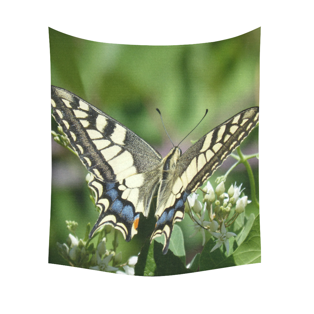 Butterfly 2 Cotton Linen Wall Tapestry 51"x 60"