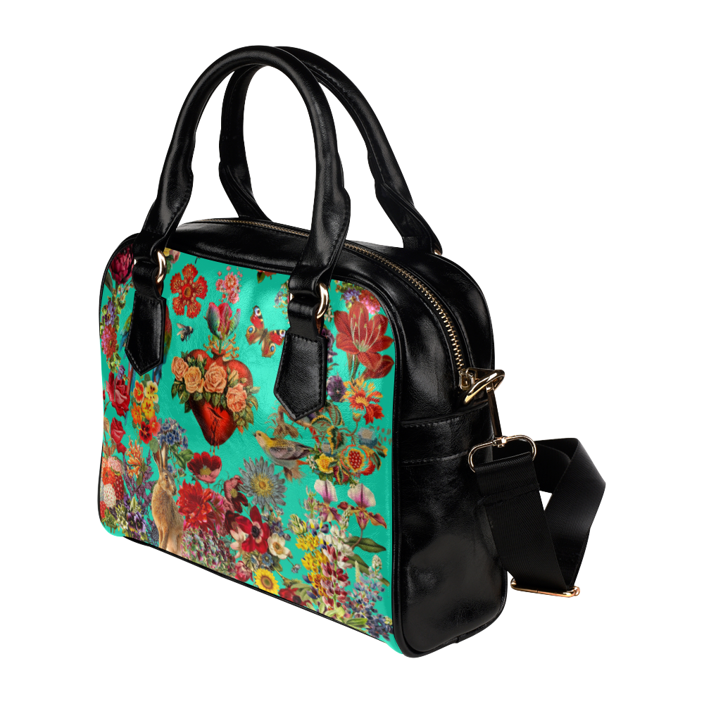 Corazon Turquoise Shoulder Handbag (Model 1634)