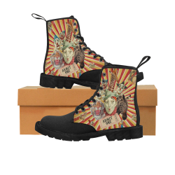 Funny Circus Clowns Martin Boots for Women (Black) (Model 1203H)