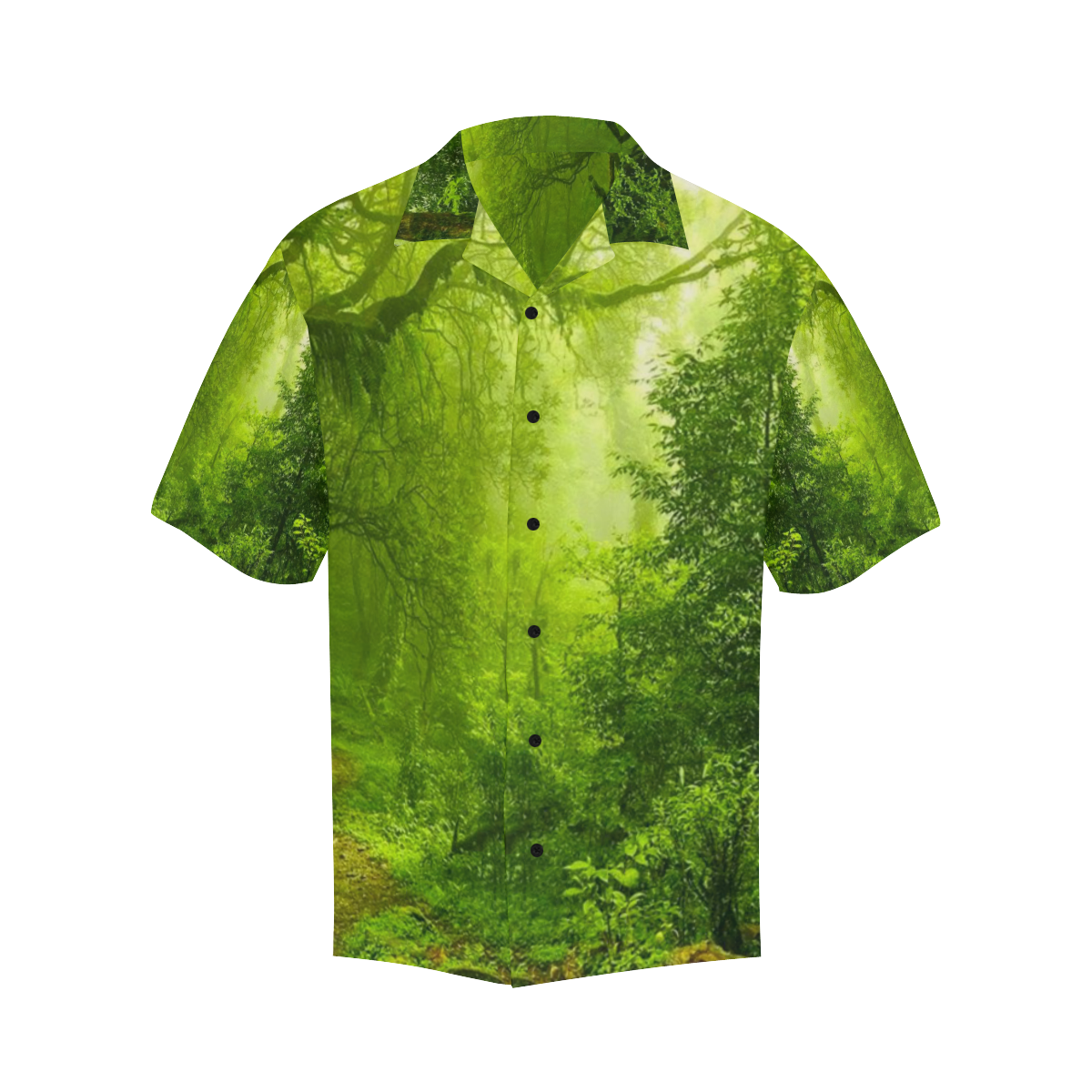 Awesome Jungle Graphic Hawaiian Shirt (Model T58)