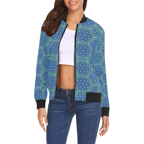 oriental Pattern 6 by JamColors All Over Print Bomber Jacket for Women (Model H19)