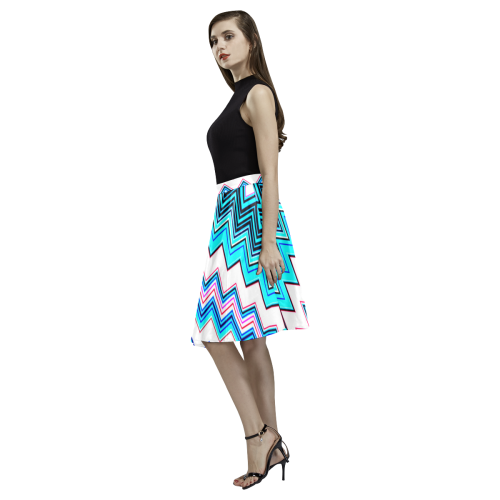 the trouble with cheveron Melete Pleated Midi Skirt (Model D15)