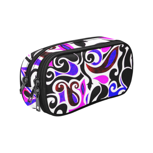 retro swirl colorful abstract Pencil Pouch/Large (Model 1680)