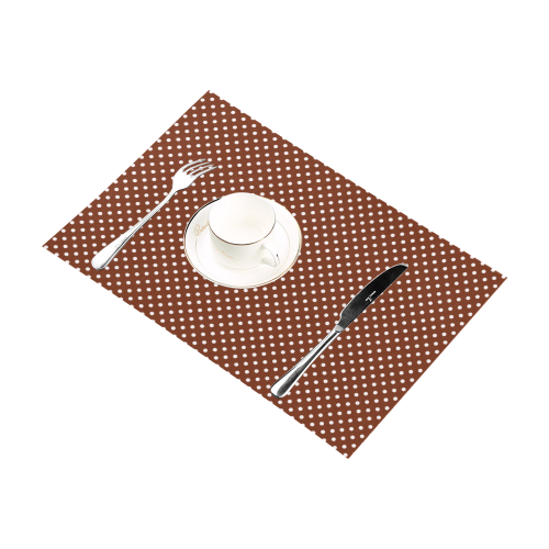 Brown polka dots Placemat 12’’ x 18’’ (Set of 4)