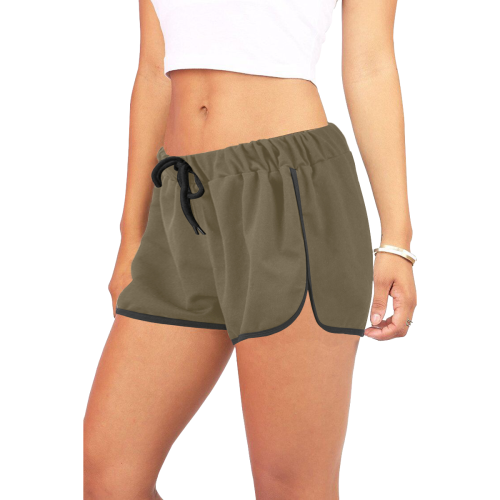 Olive Women's All Over Print Relaxed Shorts (Model L19)