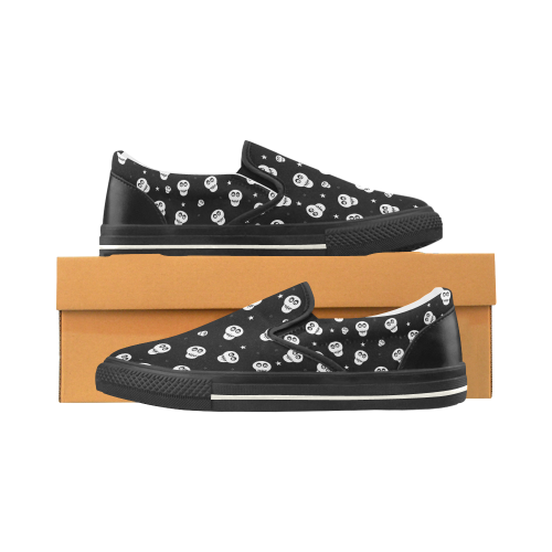 Star Skulls Slip-on Canvas Shoes for Kid (Model 019)