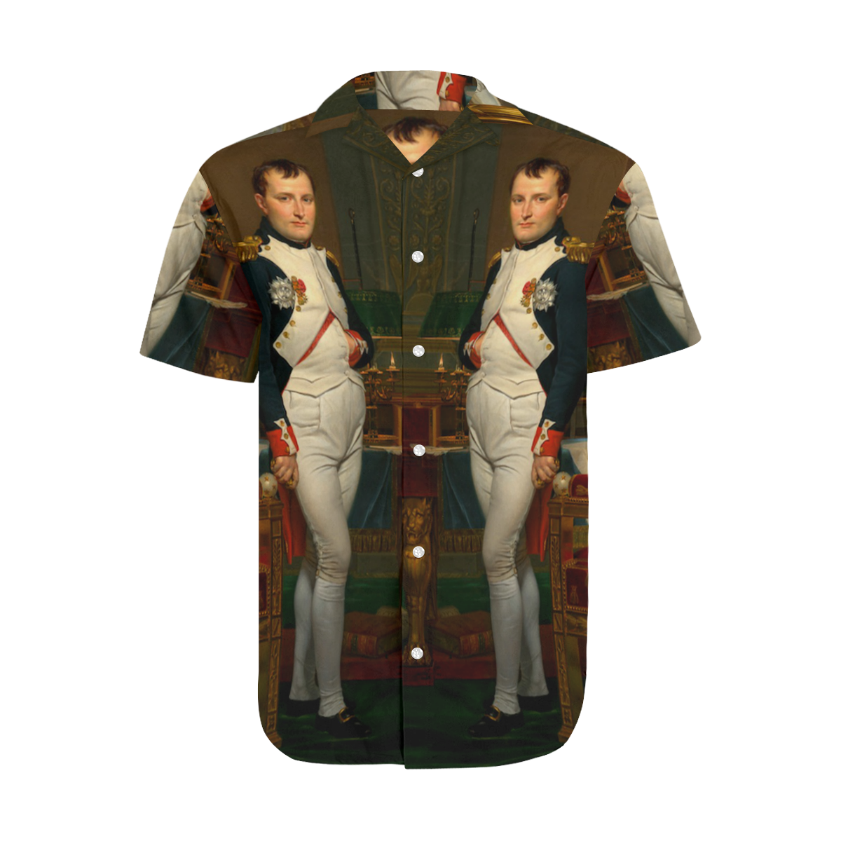 Napoleon Bonaparte 7A Men's Short Sleeve Shirt with Lapel Collar (Model T54)