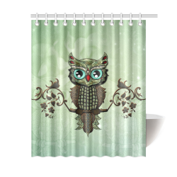 Wonderful owl, diamonds Shower Curtain 60"x72"