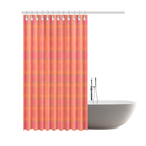 Pale pink golden multiple squares Shower Curtain 72"x84"