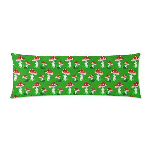 Toadstool red pattern Custom Zippered Pillow Case 21"x60"(Two Sides)