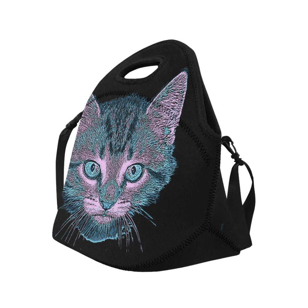 Kitten Love Neoprene Lunch Bag/Large (Model 1669)