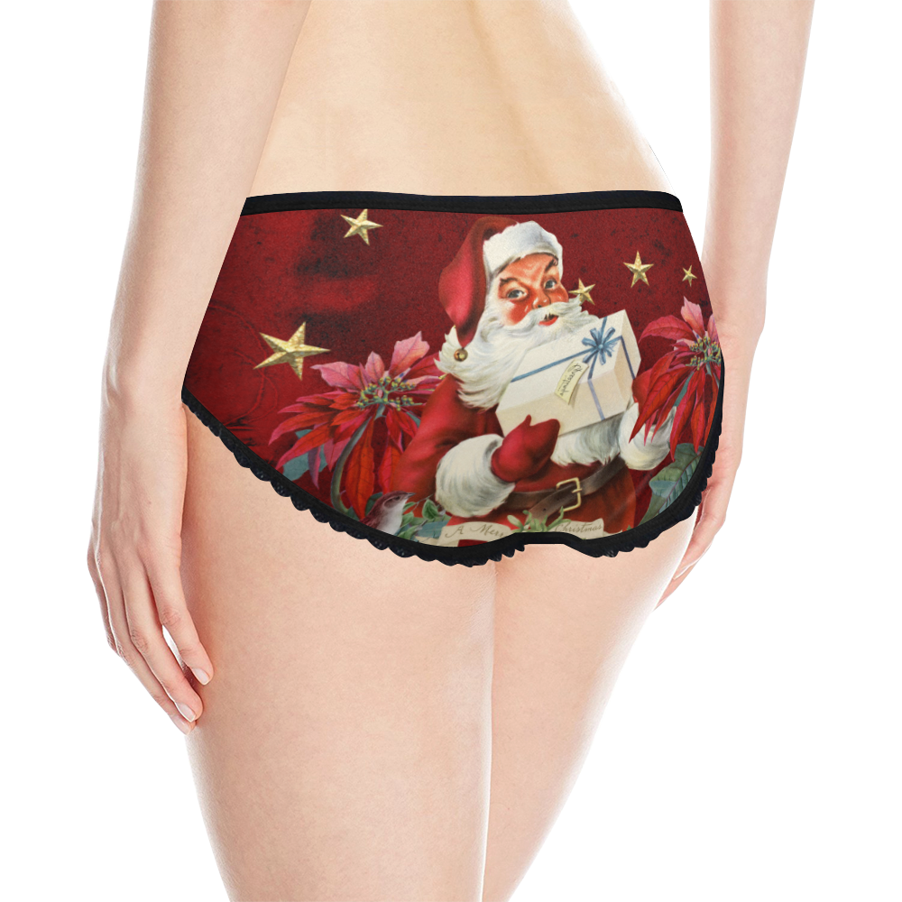 Santa Claus with gifts, vintage Women's All Over Print Classic Briefs (Model L13)