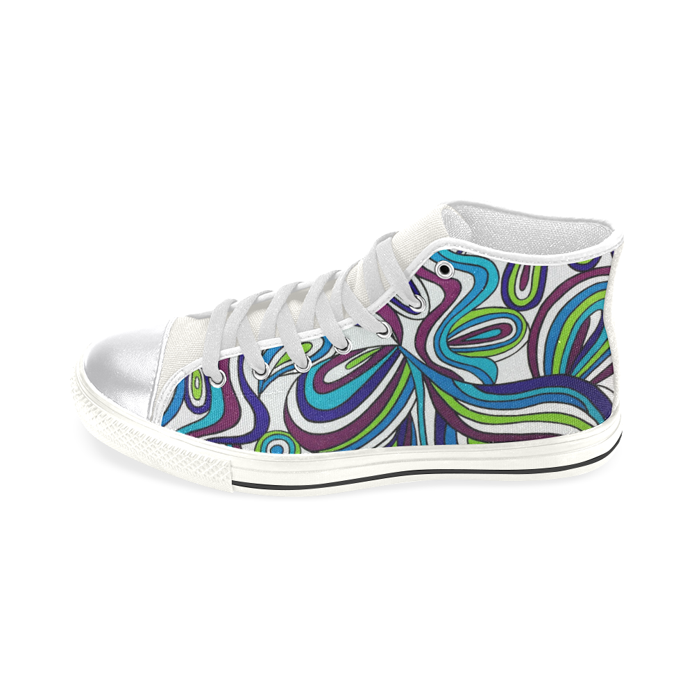 Lucky Charm Women's Classic High Top Canvas Shoes (Model 017)