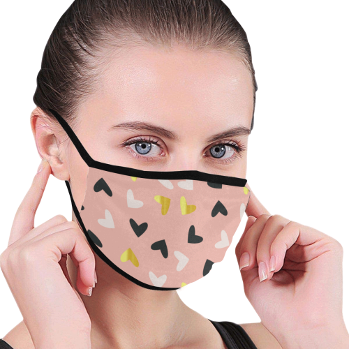 gold heart multi Mouth Mask