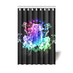 Colorful owl Shower Curtain 48"x72"