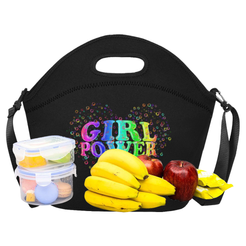 girl power! Neoprene Lunch Bag/Large (Model 1669)