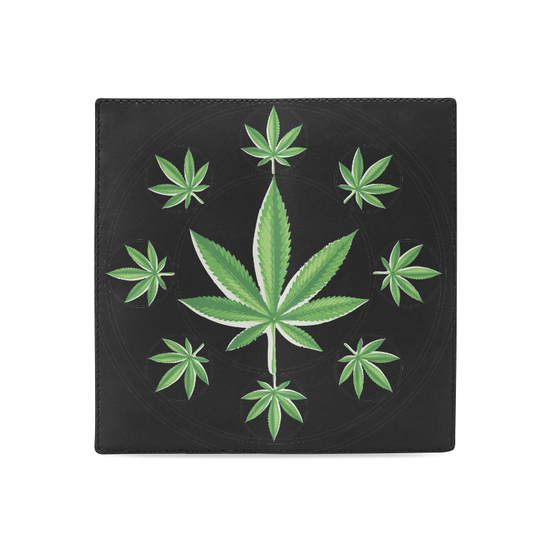 Cannabis Women's Leather Wallet (Model 1611)