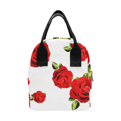 Fairlings Delight's Floral Luxury Collection- Red Rose Zipper Lunch Bag 53086b Zipper Lunch Bag (Model 1689)