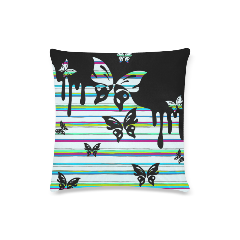 Animals Nature - Splashes Tattoos with Butterflies Custom Zippered Pillow Case 16"x16"(Twin Sides)