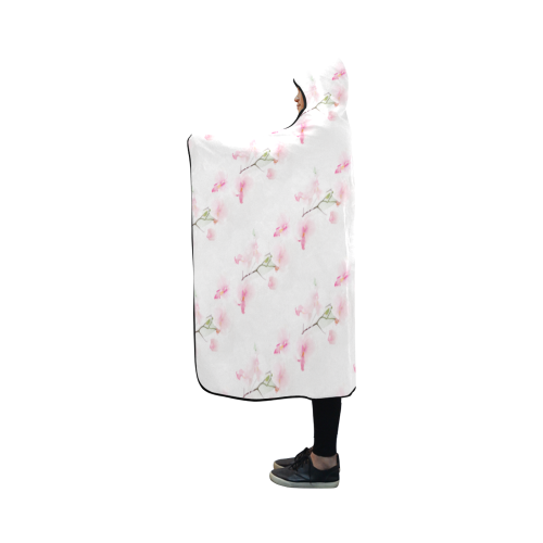 Pattern Orchidées Hooded Blanket 50''x40''