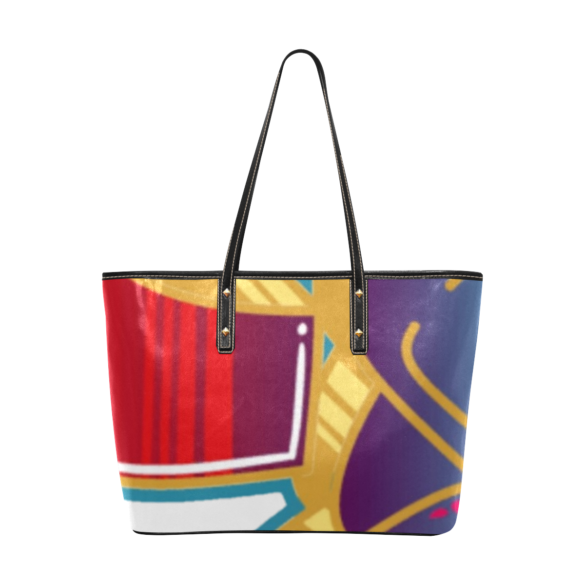 Art Pop Chic Leather Tote Bag (Model 1709)