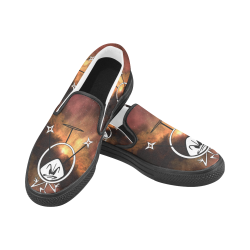 Colonel Bleep Low Shoe Cosmos Men's Unusual Slip-on Canvas Shoes (Model 019)