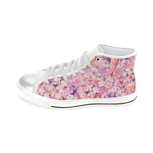 flower pattern Women's Classic High Top Canvas Shoes (Model 017)