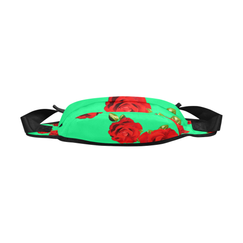 Fairlings Delight's Floral Luxury Collection- Red Rose Fanny Pack/Large 53086a11 Fanny Pack/Large (Model 1676)