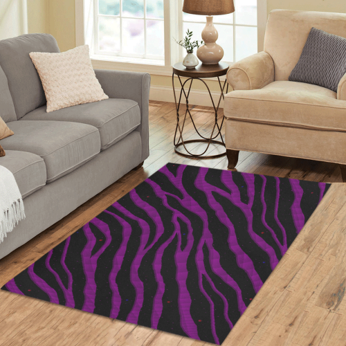 Ripped SpaceTime Stripes - Purple Area Rug 5'3''x4'