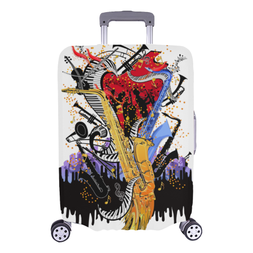 Luggage Cover Saxophone Jazz Art Luggage Cover/Large 26"-28"