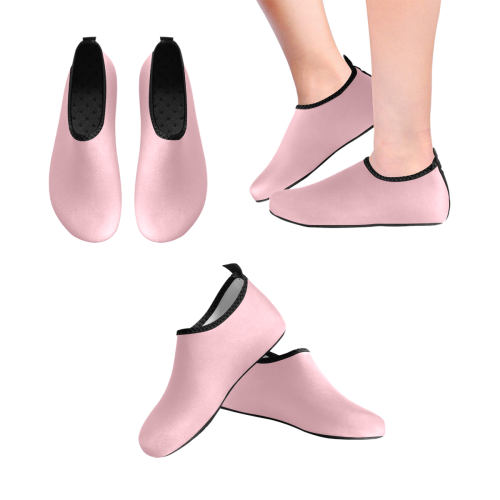 color pink Women's Slip-On Water Shoes (Model 056)