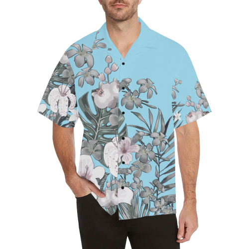 Blue Aloha-3 Shirt 481 Hawaiian Shirt (Model T58)