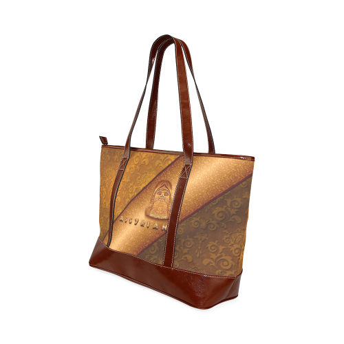 Lamassu Gold Tote Handbag (Model 1642)