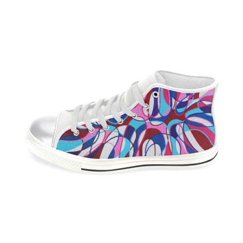 Cotton Candy Women's Classic High Top Canvas Shoes (Model 017)