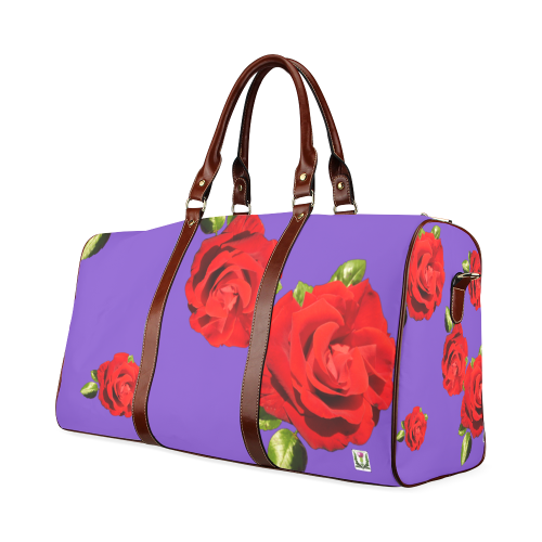 Fairlings Delight's Floral Luxury Collection- Red Rose Waterproof Travel Bag/Large 53086g8 Waterproof Travel Bag/Large (Model 1639)