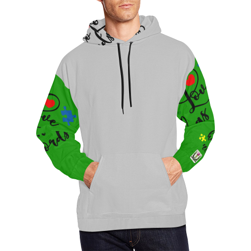 Fairlings Delight's Autism- Love has no words Men's Hoodie 53086Ff3 All Over Print Hoodie for Men (USA Size) (Model H13)